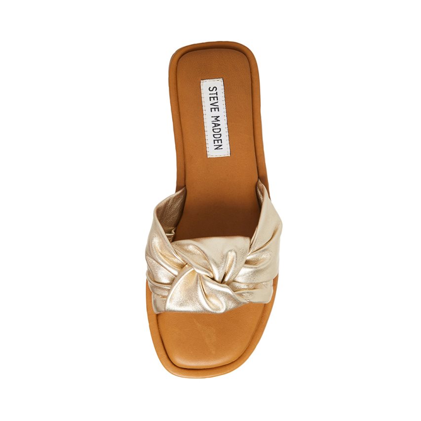 Sandalias de Diapositivas Steve Madden Tatiana Mujer Doradas | ES XSS836